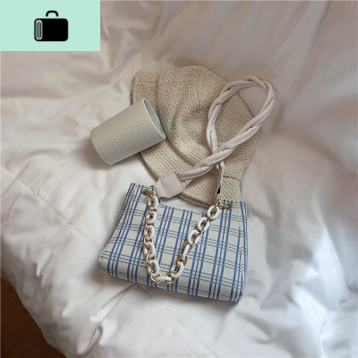 夏季小包包女2020新款小众格子法棍包网红腋下包时尚潮流行单肩包NEW LAKE女士单肩包
