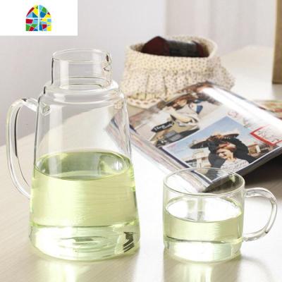 果汁瓶家用可高温冰箱晾开水扎杯套装透明凉水壶冷水壶 FENGHOU 一壶4杯