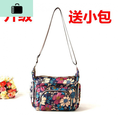 2020夏新款单肩斜挎包包休闲布包斜跨女包防水尼龙妈咪大包收纳包NEW LAKE女斜挎包