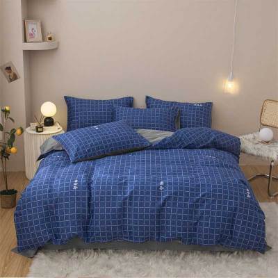 安居先森40支纱高支高密全棉印花单人床三件套活性印染员工宿舍常用0.9米床/1.2米床床上用品三件套D1382