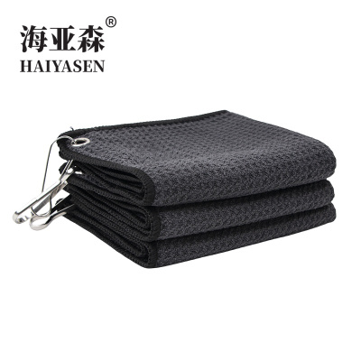 海亚森 TK-1086 菠萝格带钩吸水清洁抹布毛巾30*50cm(计价单位:条)黑色