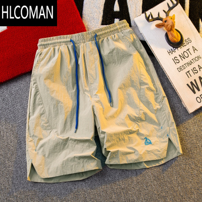 HLCOMANHPCP户外超薄速干运动短裤男夏季潮牌机能中裤宽松休闲沙滩五分裤