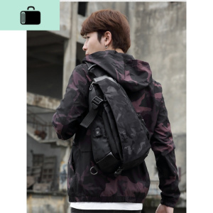 男士单肩包男韩版胸包男潮牌挎包大容量斜挎包休闲小包包运动背包NEW LAKE男士腰包