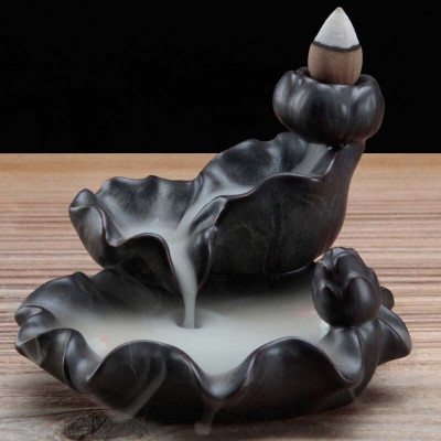 林檎倒流香炉 家用室内香薰炉熏香檀香炉陶瓷创意摆件线香插沉香道香座送女朋友老婆生日礼物送女朋友老婆情人节七夕生日礼物