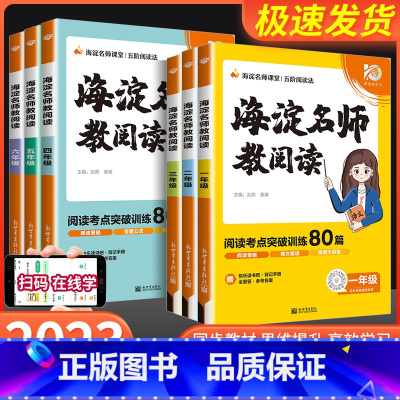 [语文]名师教阅读 小学二年级 [正版]2023版小学语文海淀名师教阅读80篇一二三年级四五六年级上册下册小学生阅读理解
