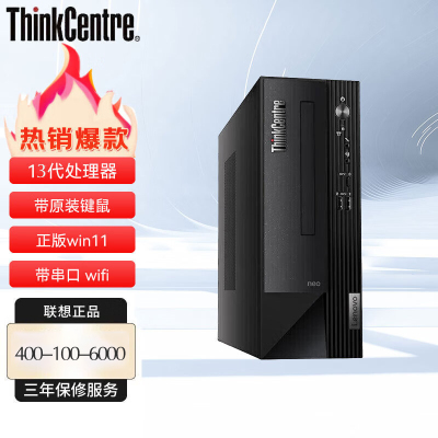 联想Thinkpad ThinkCentre neo S500 带串口 台式机电脑主机 单主机(含键鼠无显示器) 定制:i7-13700 16G内存 1TB固态