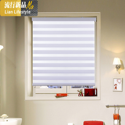 定制韩式全遮光柔纱帘卷帘百叶窗帘办公室客厅卫生间浴室成品防水 三维工匠