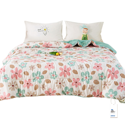 安居先森高支高密全棉新疆棉花被冬被单人150*200cm 1900g D2695(条)