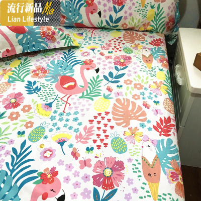 老粗布床单单件三件套单人格子网红棉棉枕套帆布凉席1.8米 三维工匠