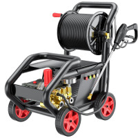 高压水枪易马[意大利品牌泵]220V/4.0千瓦[压力550斤]+滚轴20米防爆钢丝管-可以接水龙头也可以用水桶自吸两用