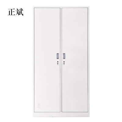 正斌加厚二门钢制更衣柜员工柜铁皮职工储物柜带锁存包柜鞋柜多门柜子二门钢制更衣柜