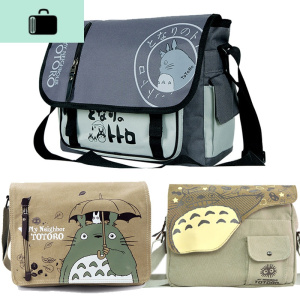宫崎骏龙猫日韩版帆布单肩包女动漫二次元书包男中学生斜挎包防水NEW LAKE女斜挎包