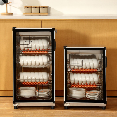 时光旧巷消毒柜家用小型消毒碗筷柜商用立式双门迷你饭店保洁柜厨房_228L钢单门4层高82厘米