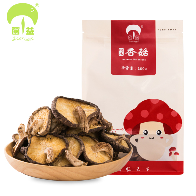 菌益 椴木香菇200g 椴木菇干货农家土特产香菇蘑菇