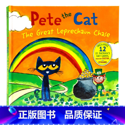 [正版]皮特猫追逐精灵 英文原版绘本 Pete the Cat The Great Leprechaun Chase