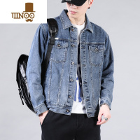 YANXU美式复古牛仔外套男oversize感宽松百搭秋季潮痞帅水洗牛仔衣