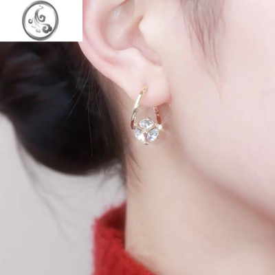 JiMi2023年新款小巧精致锆石耳扣女百搭轻奢小众气质设计高级感耳环