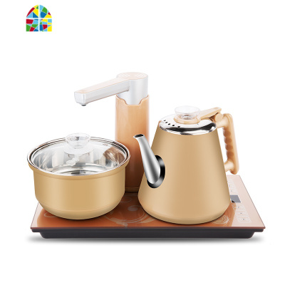 全自动上水壶电热烧水壶抽水茶台一体家用泡茶具器专用电磁炉套装 FENGHOU 标准黑色