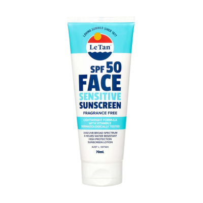 Le Tan 敏感肌肤面部防晒乳液 70ml SPF50+ 1瓶装 小白管防晒霜隔离防水防汗 澳洲进口
