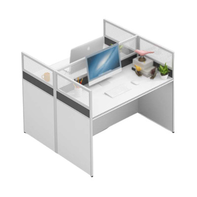 铭威盾简约现代隔断四人位屏风卡座工作位职员办公桌椅组合办公家具工字型两人位不带柜