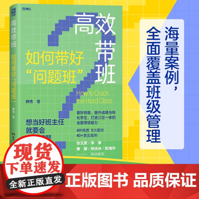 高效带班:如何带好问题班 钟杰著 4种维度,5大模块,40+真实案例,教学工作策略全覆盖 老师教育类阅读书籍 教师用书