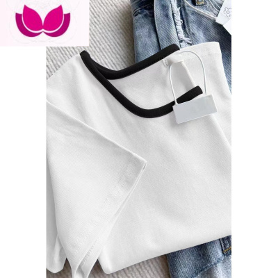 七斓奶蓝色法式方领正肩t恤女夏季装高级感独特别致纯欲正肩短袖上衣