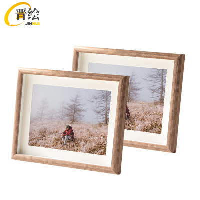 晋绘 木质相框原木色8寸(可放15.2*20.3cm) 横竖摆台 个
