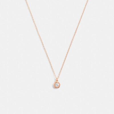 蔻驰(COACH)女士时尚可调节晶石吊坠项链精致百搭配饰日常晚宴通用