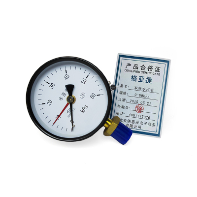 格亚捷 双针水压表 0-60kPa 块