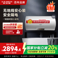 AO史密斯80升电热水器 无地线可安装 专利安全隔电 金圭内胆 速热节能 一键中温保温E80VDS 预约洗浴