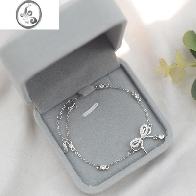 JiMi925银银蝶梦蝴蝶手链女小众设计轻奢简约ins风2023年新款生日礼物