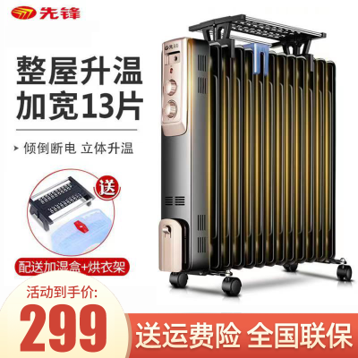 先锋(SINGFUN)取暖器油汀DYT-Z2 大面积13片 全屋立体升温2200W功率 家用恒温节能 电暖器电暖气片