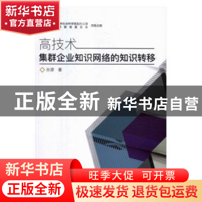 正版 高技术集群企业知识网络的知识转移 孙源著 中国石化出版社