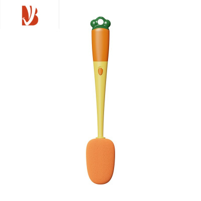 三维工匠胡萝卜三合一杯刷水杯清洗器长柄多海绵硅胶奶瓶刷清洁刷子