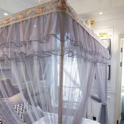 家柏饰(CORATED)蚊帐廷公主风支架卧室家用1.8m床幔欧式1.5米落地加密加厚纹帐