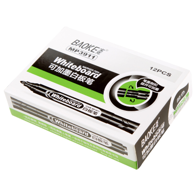 宝克(BAOKE)MP3911 易写易擦可加墨水性油墨白板笔 12支/盒 1盒