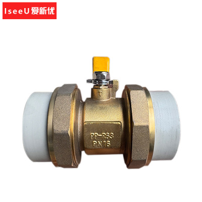 爱新优 PPR双活接铜球阀 DN63(个)