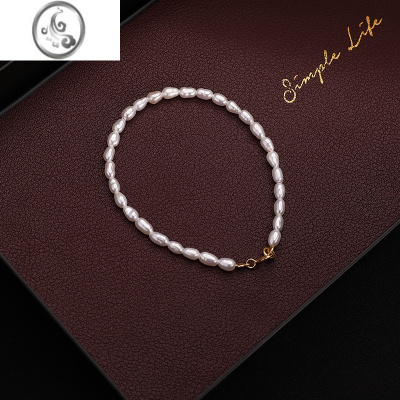 JiMi淡水小米粒珍珠手链小米珠珍珠手链轻奢小众手串手链女生精致