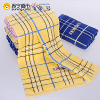 金号(KING SHORE)毛巾家纺 纯棉方格柔软舒适吸水毛巾100g 78*34cm