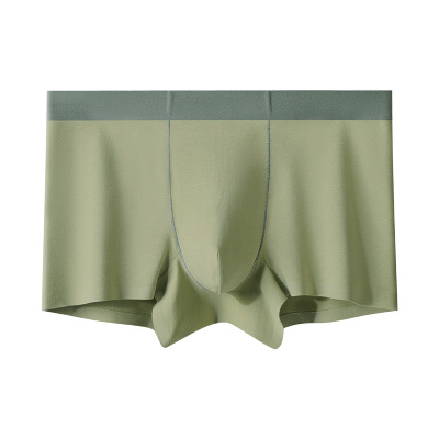 新款棉男生内裤透气纯色无痕大码四角裤中腰平角裤头内裤纯绵男款