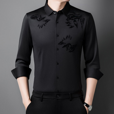 男士长袖衬衫秋季新款韩版潮流衬衣休闲外套男百搭上衣男