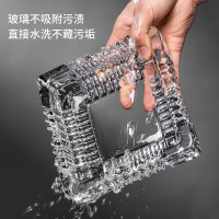 玻璃烟灰缸家用客厅办公室用 10.5cm方形