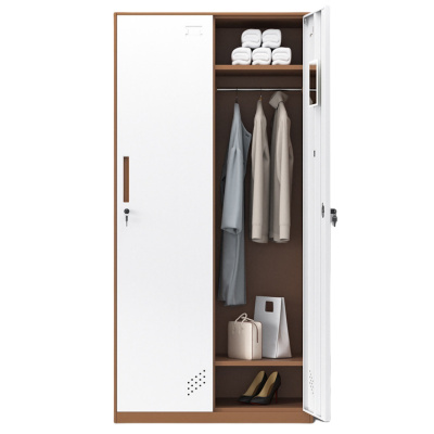 凌迪星咖色2门更衣柜900*500*1850mm台