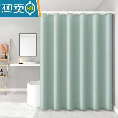 敬平双面防水布帘浴室加厚浴帘隔断帘子卫生间拉帘免打孔门帘窗帘