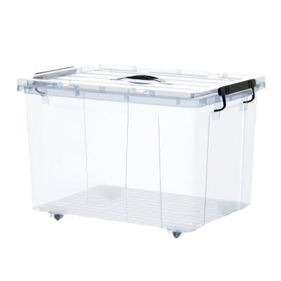 铁洋 透明带轮收纳箱 76cm*52cm*43cm(120L) 个