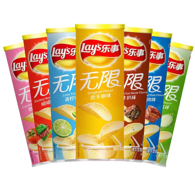 乐事薯片罐装104g*1桶膨化食品土豆片商超同款办公室解馋休闲小零食(原味)