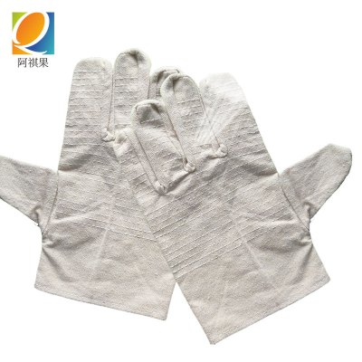 阿祺果 帆布 手套 普通白甲布24线 双
