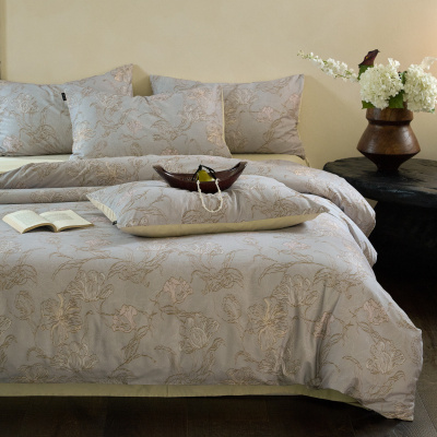 秋冬全棉磨毛四件套100S长绒棉纯棉三件套被套床单床笠床上用品