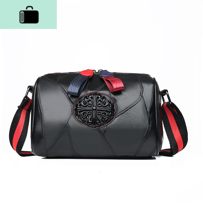 皮女包2020新款潮夏季时尚百搭软皮包女斜挎小包休闲女士单肩包NEW LAKE 黑色