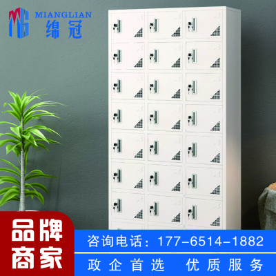 绵冠更衣柜员工柜带门锁铁皮柜储物柜职员柜浴室柜 二十四门更衣柜